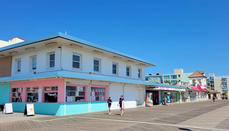 Under the name One Rehoboth, a new hotel is being proposed along the Rehoboth Beach Boardwalk. It would stretch the entire length of the Boardwalk block, from the old Dolle’s location north to the Grotto Pizza location. CHRIS FLOOD PHOTOS